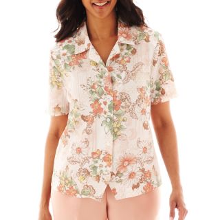 Alfred Dunner Amalfi Coast Floral Print Blouse