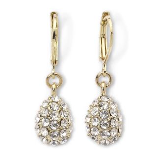 MONET JEWELRY Monet Gold Tone Crystal Drop Earrings, Clear