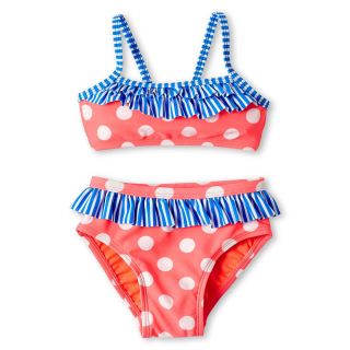 BREAKING WAVES 2 pc. Dots and Stripes Swimsuit   Girls 12m 6y, Girls