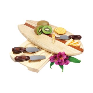 Picnic Time Surfboard Cheese Board with Tools