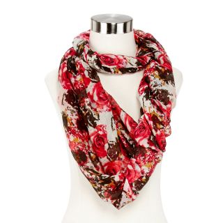 Rose Cluster Print Scarf, Womens
