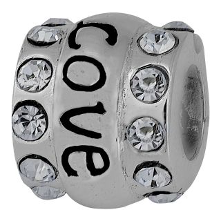 Forever Moments Crystal Love Spacer Bead, Womens