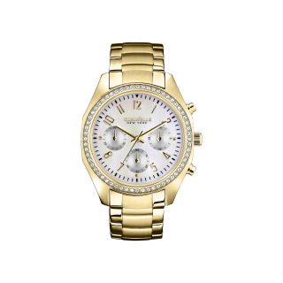 Caravelle New York Womens Gold Tone Chronograph Watch