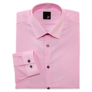 JF J.Ferrar JF J. Ferrar Solid Dress Shirt   Slim Fit, Pink, Mens