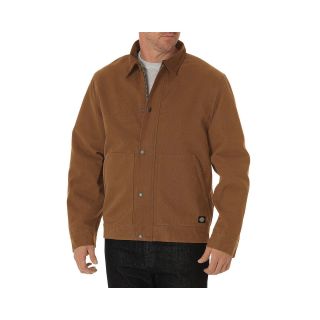 Dickies Sanded Duck Sherpa Lined Jacket Big and Tall, Brown, Mens