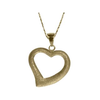 Charles Garnier 18K Gold Plated Silver Open Design Heart Pendant, Womens