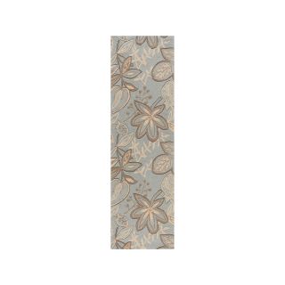 Nourison Windy Leaves Hand Hooked Rectangular Rugs, Blue