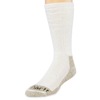 Carhartt 2 pk. Steel Toe Crew Socks, White, Mens