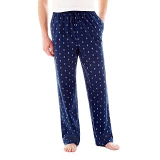 Stafford Knit Pajama Pants Big and Tall, Navy Geo, Mens