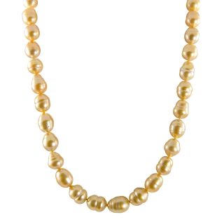 14K Golden South Sea Pearl Necklace, Womens