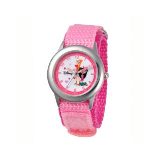 Disney Candace and Isabella Kids Time Teacher Pink Strap Watch, Girls