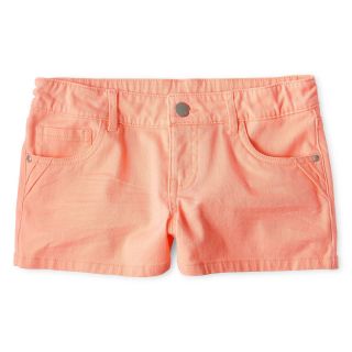 Total Girl Twill Shorts   Girls 6 16 and Plus, Playful Peach