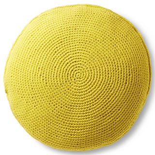CONRAN Design by Crochet 15 Round Decorative Pillow, Yellow