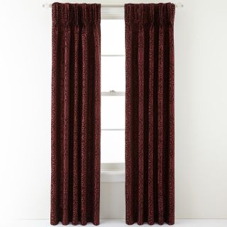 ROYAL VELVET Colebrook Pinch Pleat Curtain Panel, Red