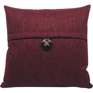 Square Decorative Button Pillow, Red
