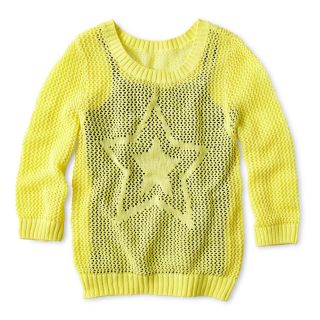 ARIZONA Mixed Stitch Icon Sweater   Girls 6 16 and Plus, Yellow, Girls