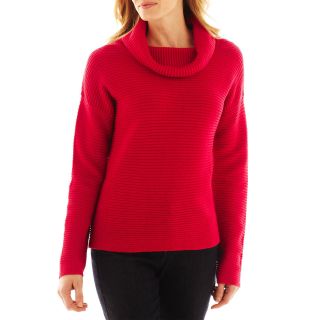 LIZ CLAIBORNE Turtleneck Knit Sweater, Fiesta Rose, Womens