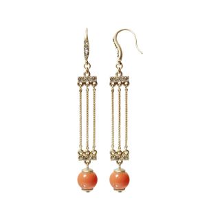 ZOË + SYD Coral Triple Chain Earrings, Womens