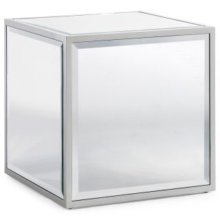Bella Mirrored Cube, Silver