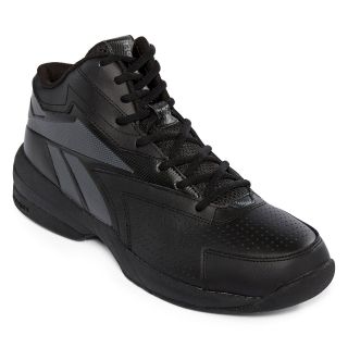 Reebok Court Flyer Mens Leather Basketball Shoes, Black