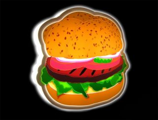 Hamburger Illuminated Sign
