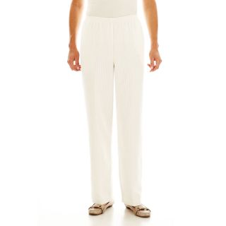 Alfred Dunner Swiss Alps Pull On Corduroy Pants, Ivory, Womens