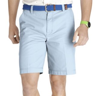 Izod Flat Front Shorts, Blue, Mens