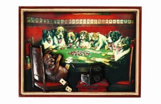 Poker Dogs Under Table Sign