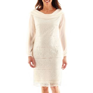 Dana Kay Long Sleeve Lace Dress, Ivory