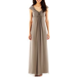 LILIANA Cap Sleeve Embellished Dress, Dove