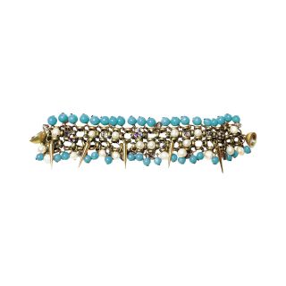 ZÖE + SYD Turquoise & Pearlescent Spike Magnet Bracelet, Womens