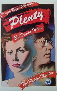Plenty (Original Broadway Theatre Window Card)