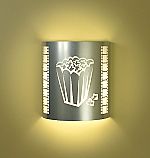 Popcorn Theater Silver Sconce (with filmstrip)