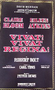 Vivat Vivat Regina (Orignial Broadway Theatre Window Card)