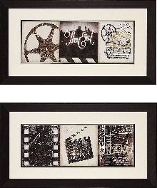 The Drama and Film Clapboard Framed Theater Wall Art Pair