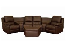 Broadway Home Theater Seating Sectional Brown
