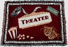 Home Theater Burgundy Throw Blanket