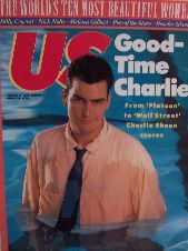 Us Magazine 1988 Original Promotional Cover Poster (Charlie Sheen)