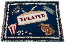Home Theater Blue Throw Blanket