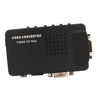High Resolution VGA to AV Video Converter   Use TV as Computer Monitor