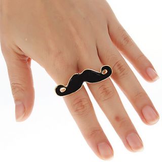 Little Evil Moustache Double Finger Ring