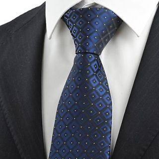 Tie Navy Blue Gradient Checked Mens Tie Formal Necktie Wedding Holiday Gift