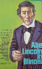 Lincoln in Illinois (Original Broadway Theatre Window Card)