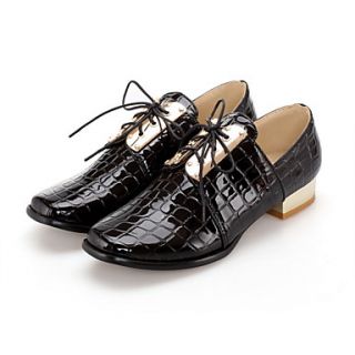 Patent Leather Chunky Heel Oxfords Shoes(More Colors)