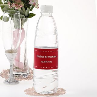 Personalized Water Bottle Sticker   Pin Dot (Red/Set of 15)