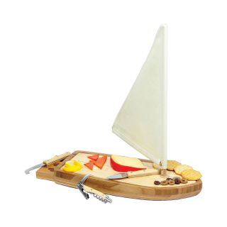 Picnic Time Sailboat Cutting Board with Tools