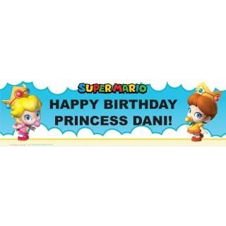 Super Mario Bros. Babies Girl Personalized Banner