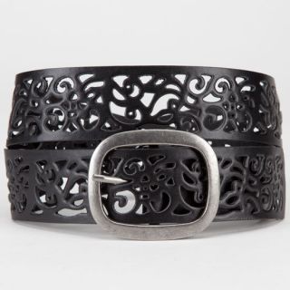 Scroll Cutout Belt Black In Sizes Large, Small, Medium For Women 226844100