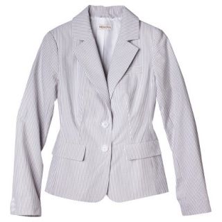Merona Womens Seersucker Jacket   Grey/White   S