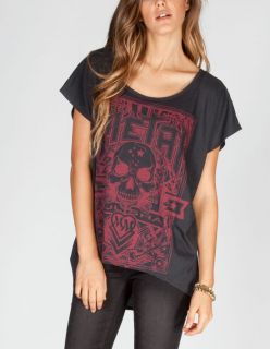 Piston Womens Loose Tee Black In Sizes Large, X Small, Small, Med